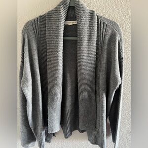 Aeropostale Charcoal Ribbed Cardigan Medium